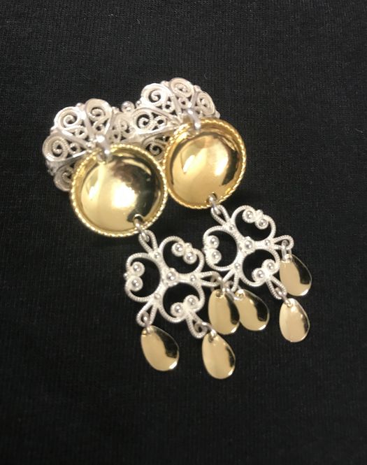 Hovedbilde Halsknapp gullforgylt - Bunadsølv - 12208