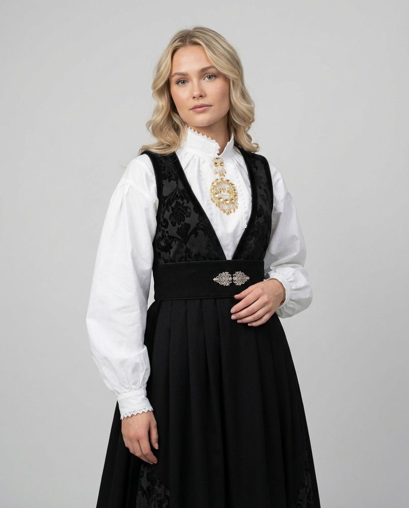 Nye Tora festdrakt til dame i sort