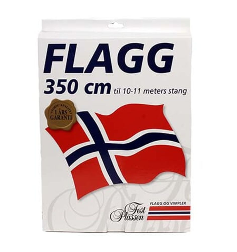 Norsk flagg til flaggstang 12-14 meter - Lengde 400 cm